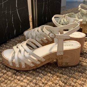 chanel ss18 pearl detailed sandals 40